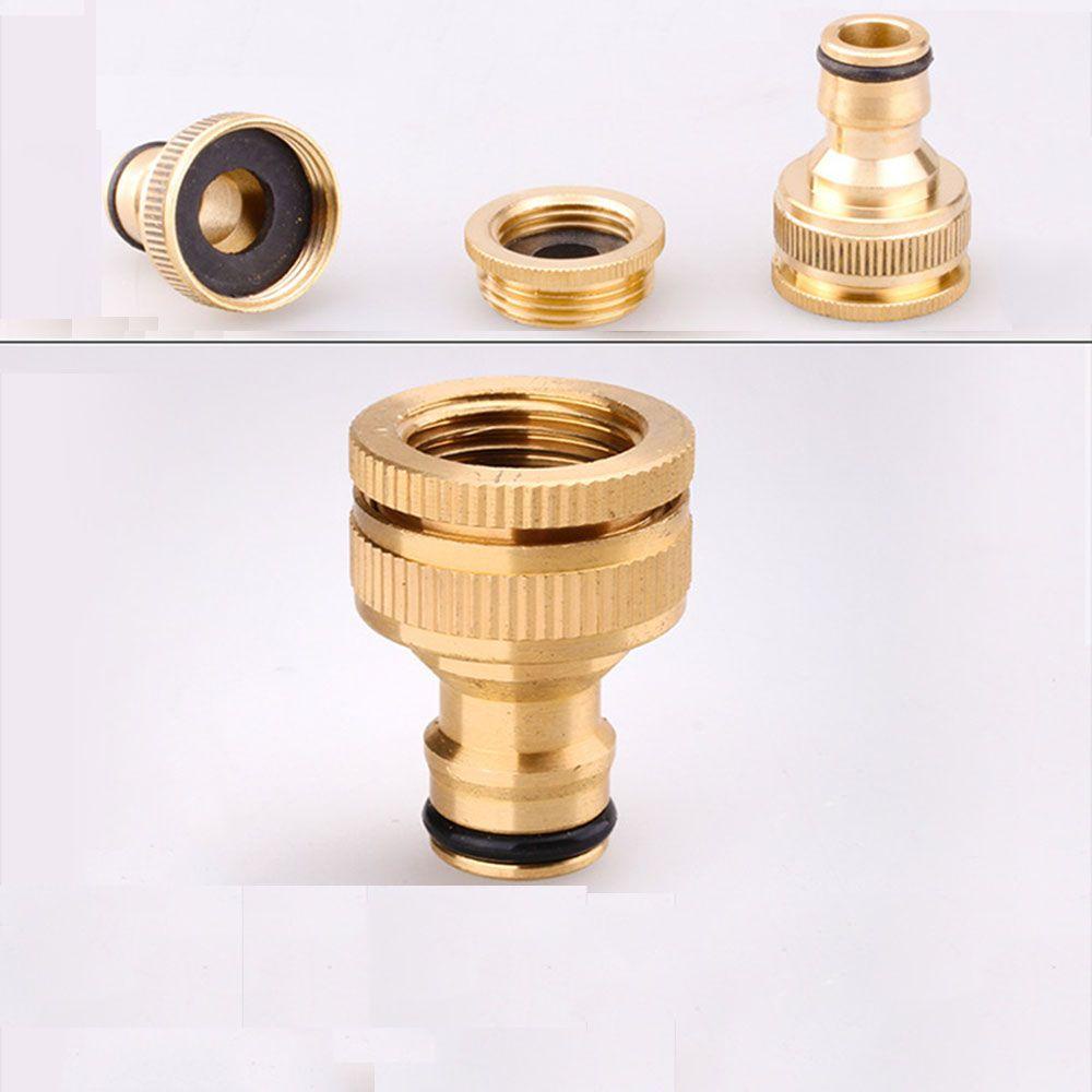 Solighter Fitting 3per4sampai1per2&quot; Keran Selang Keran Alat Siram Irigasi Brass Tap Adapter Joiner