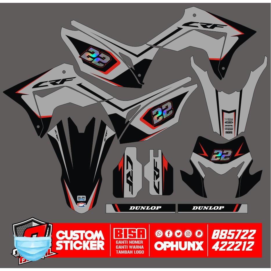 Stiker DECAL CUSTOM CRF 150 L Honda CRF Sticker (1)