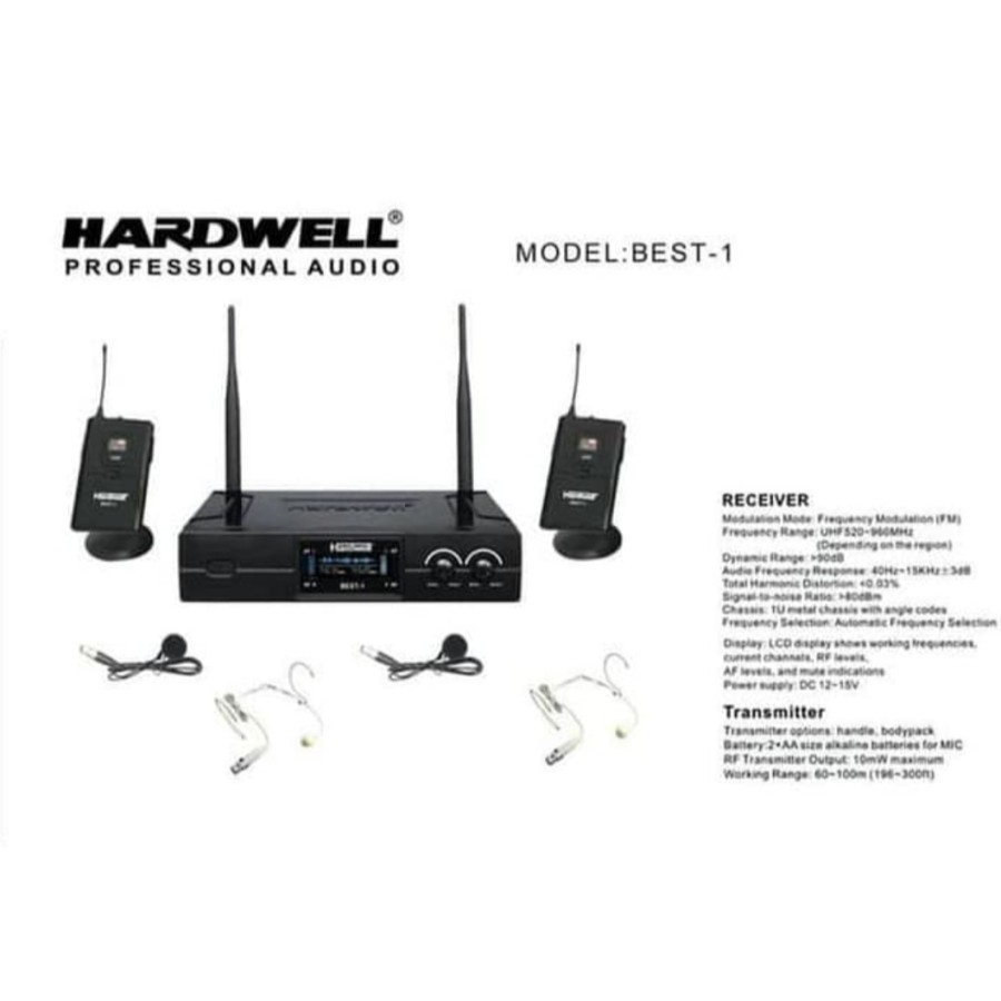 Mic Wireless Hardwell BEST 1 Hardwell Best 1 Hardwell Best1 Clip On Original