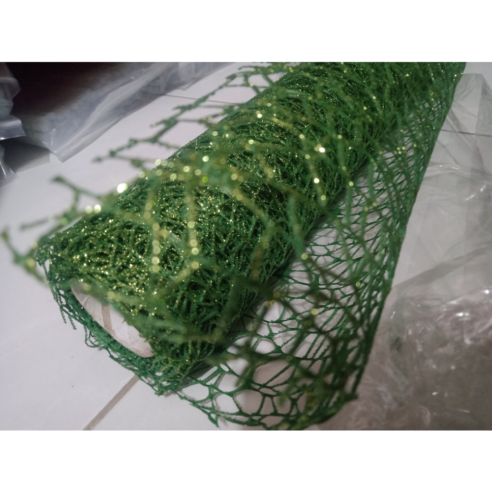 Kain Jala / Kain Jaring Besar Hijau per Ukuran 50 cm