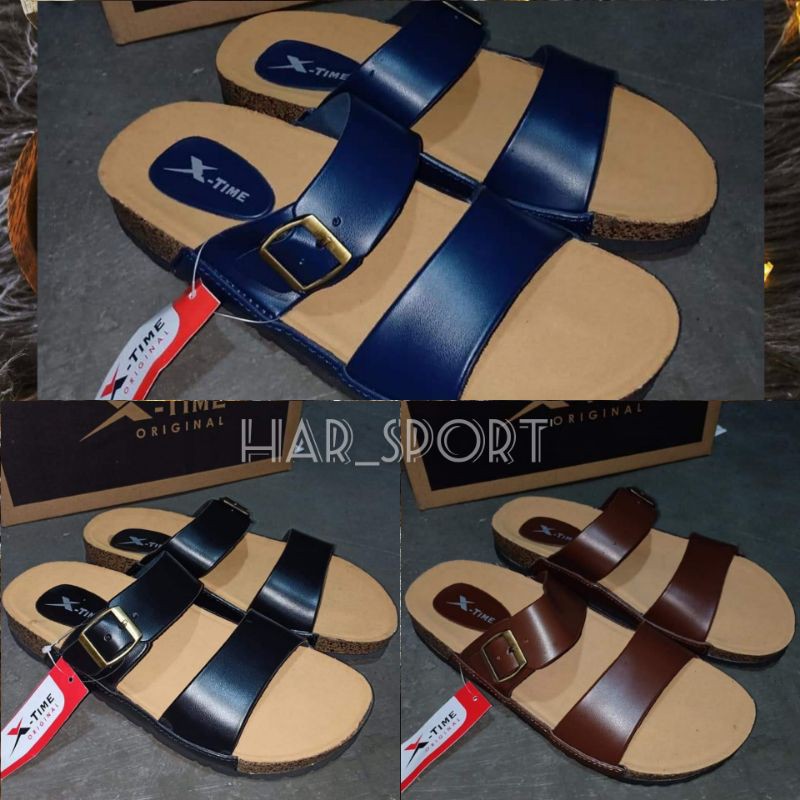 SANDAL PRIA XTIME ORIGINAL SANDAL KULIT PRIA TERBARU