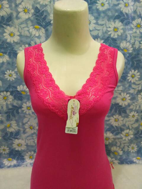 Camisole Renda V Adem Luxury Merk  Miranda 7369 size L - XXL Kaos Dalam Wanita Good Quality