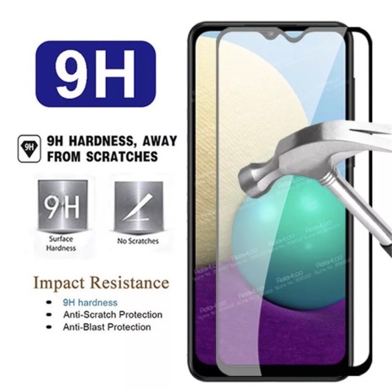 Tempered Glass Full Lem Samsung Galaxy A02 New + Temper Glass Camera - UA