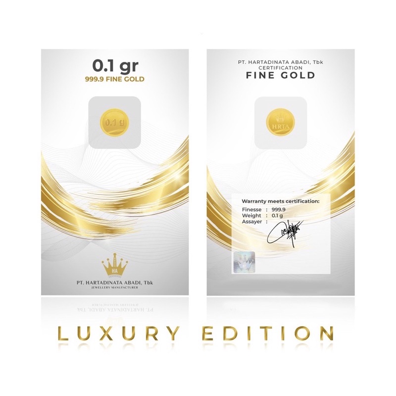 LOGAM MULIA GIFT Luxury Edition 999.9 Fine Gold 0,1 Gram