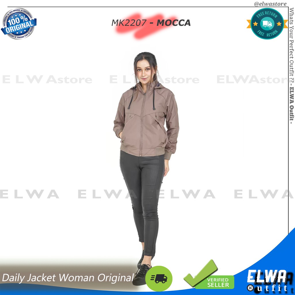 ZIPPER MK2207 BANYAK WARNA Jaket Hoodie Wanita Parasut Jaket Cewek Motor Original Distro Murah-1
