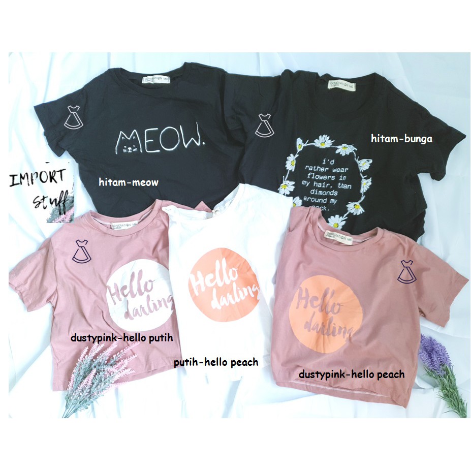 TP370 - BAJU ATASAN WANITA KAOS ADEM IMPORT MURAH