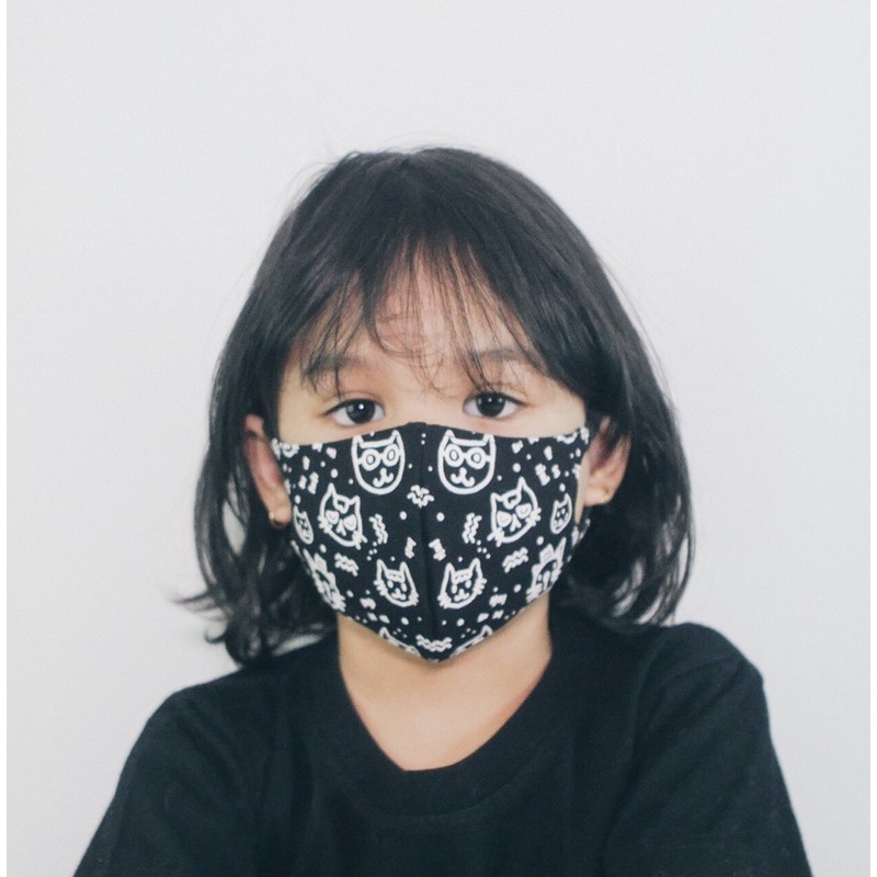 

Masker kain anak - Black Cat series