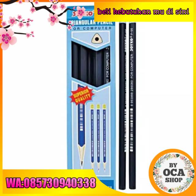 

BYOCA SHOP (1 Pack) Lusinan Pensil Pencil Ujian Komputer 2B Joyko Segitiga P90 P88