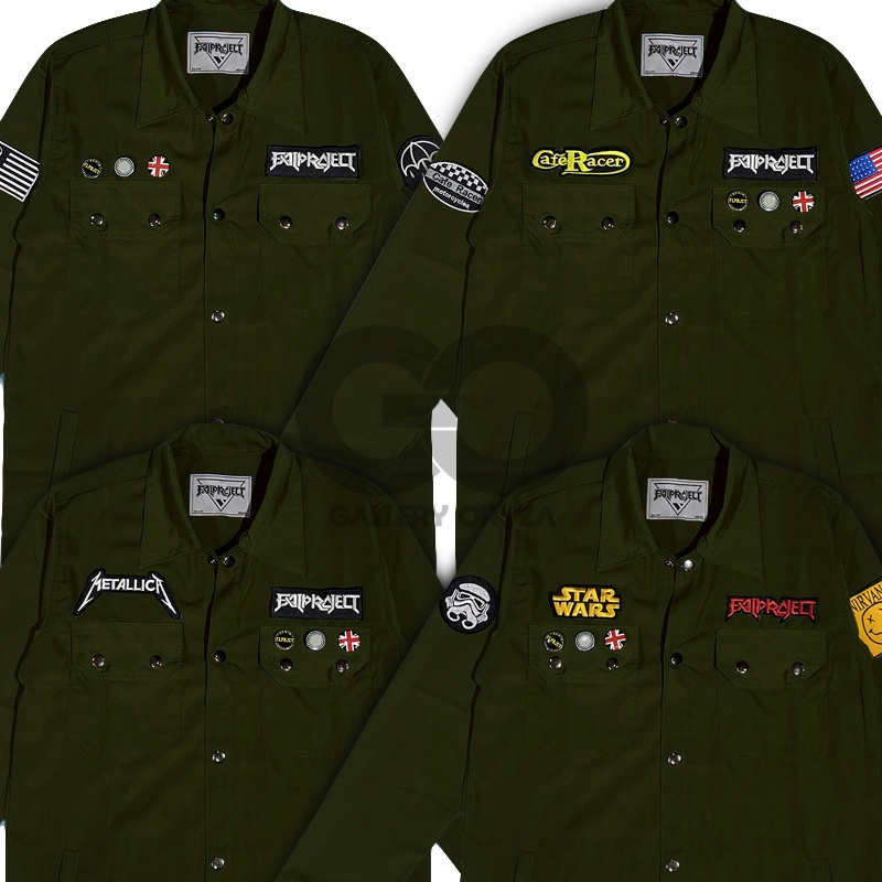 KUALITAS SUPER JAKET PRIA SEMIPARKA HIJAU ARMY FULL BORDIR - Field Jacket semi parka Jaket Trucker