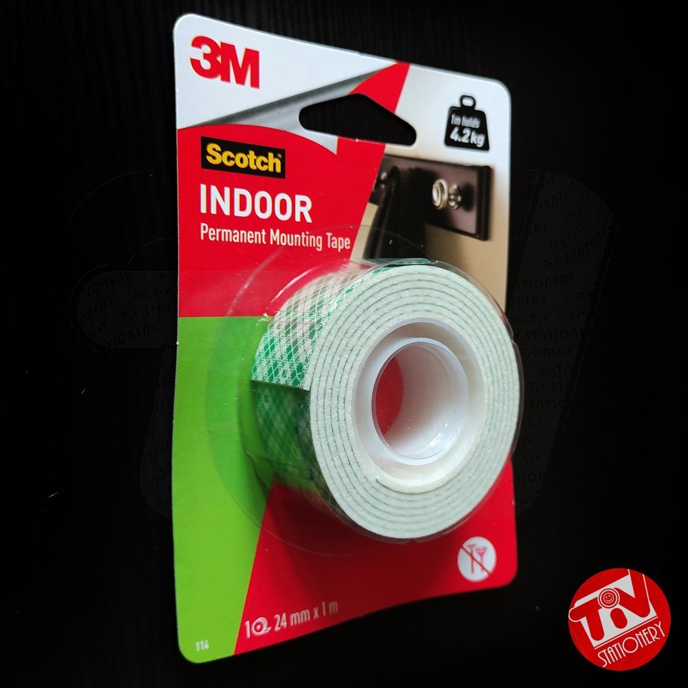 

Double Tape 3M Scotch 114 Permanent Mounting Tape 24mm x 1m