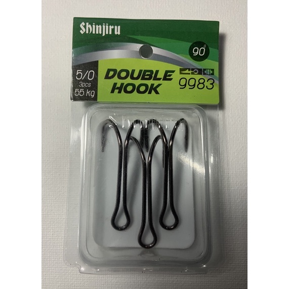 Double Hook shinjiru 60° black nickel-5/0