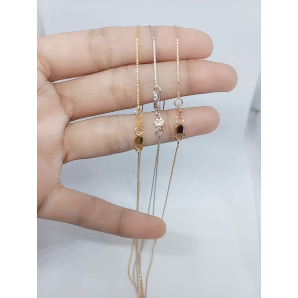 kalung + liontin solitaire mp / kalung perak asli silver 925 lapis emas/ kalung fasion