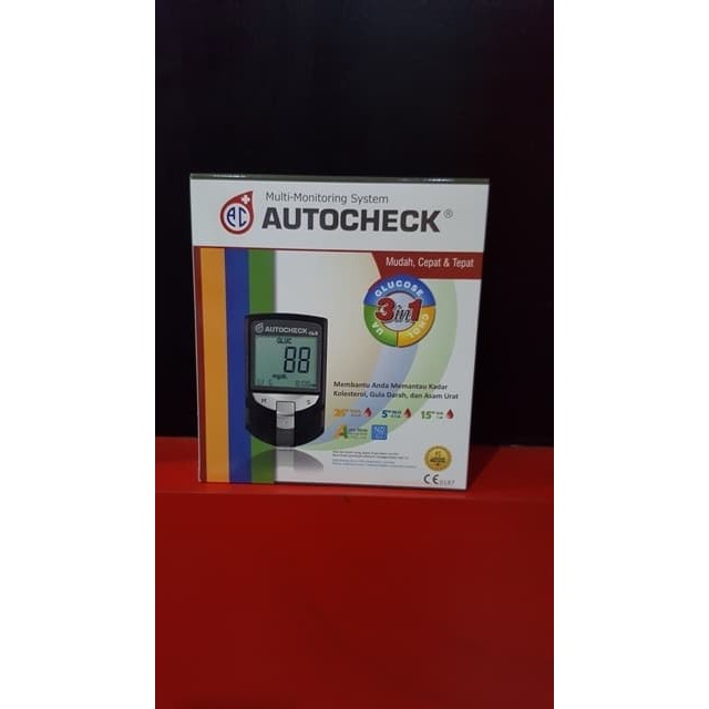 Alat autocheck 3 in 1 - tes gula darah asam urat kolesterol