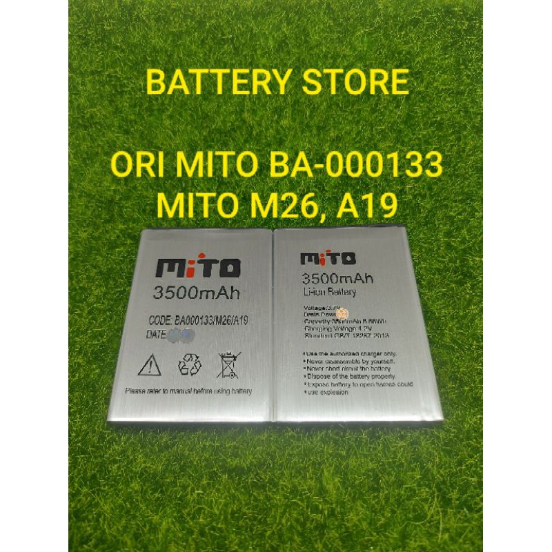 Baterai Battery Batre ORI MITO BA000133 atau Bagerai MITO M26 atau Baterai MITO A19 MITO BA00133