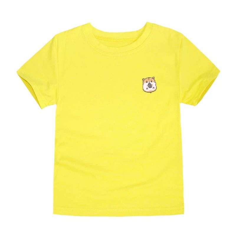 Hokyshop92 Kaos Anak Unisex Hamster Lengan Pendek Baju Anak Distro Tshirt Kids Kaos Oblong Atasan Cod