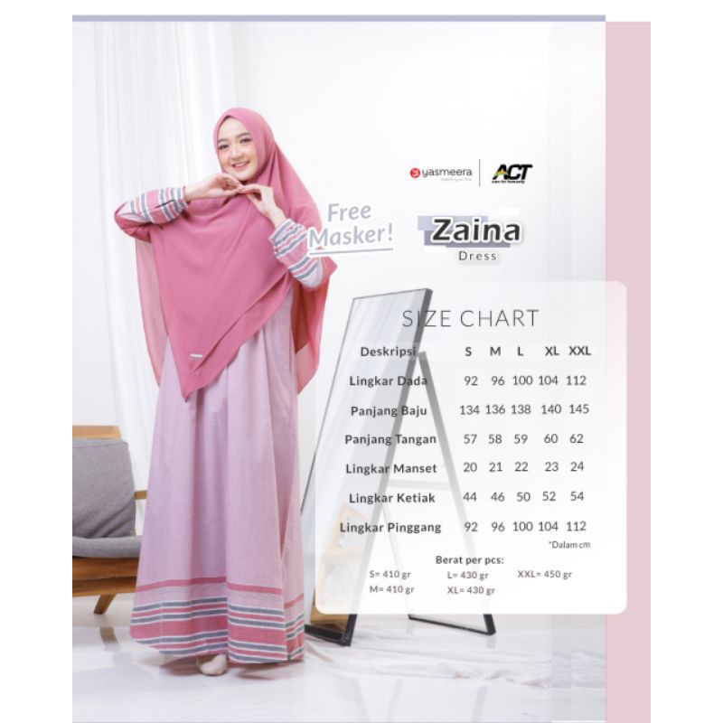 ZAINA DRESS ORI BY YASMEERA