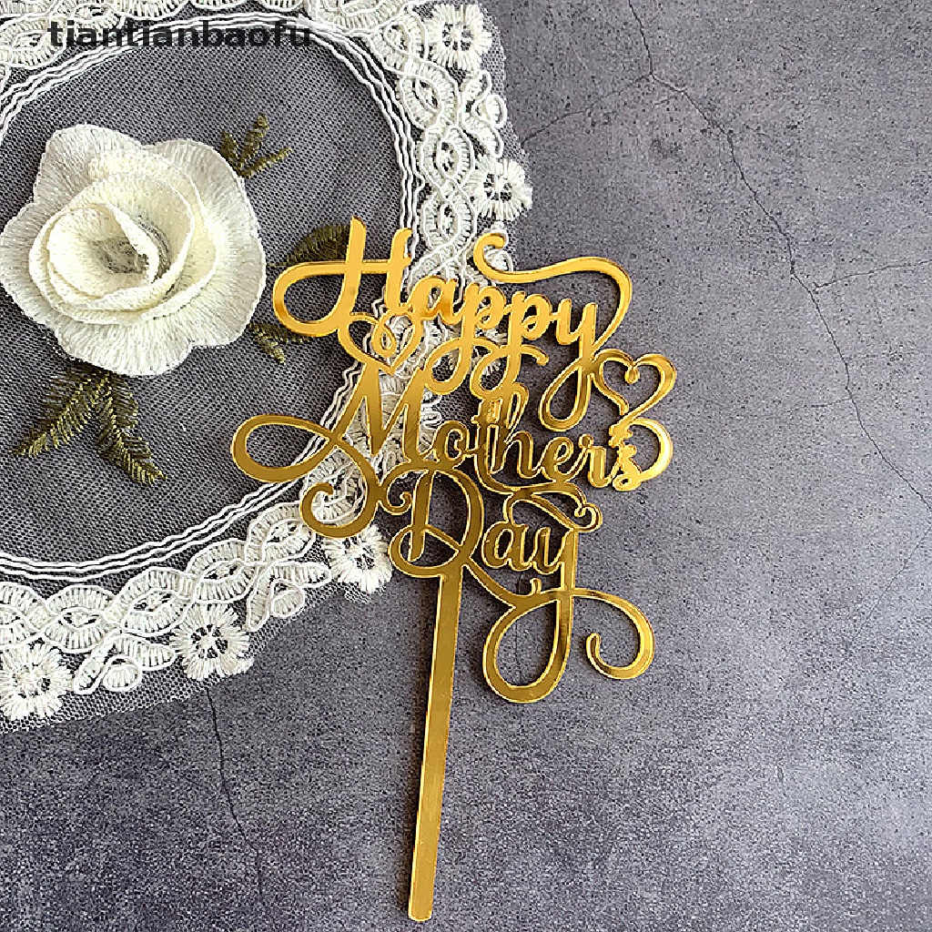 Topper Kue Desain Happy Mother Untuk Hari Ibu