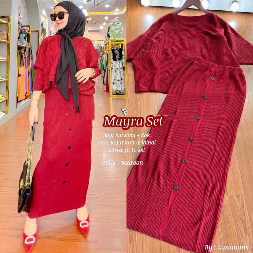 MAYRA SET BATWING RAJUT ORIGINAL LUSIANANS