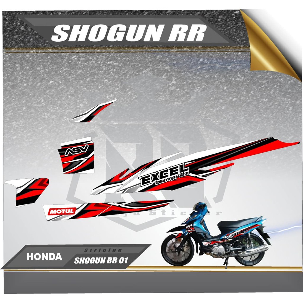(cod) Striping Variasi SHOGUN RR 125 - motor SUZUKI - motor SHOGUN RR - sticker variasi - Racing 01