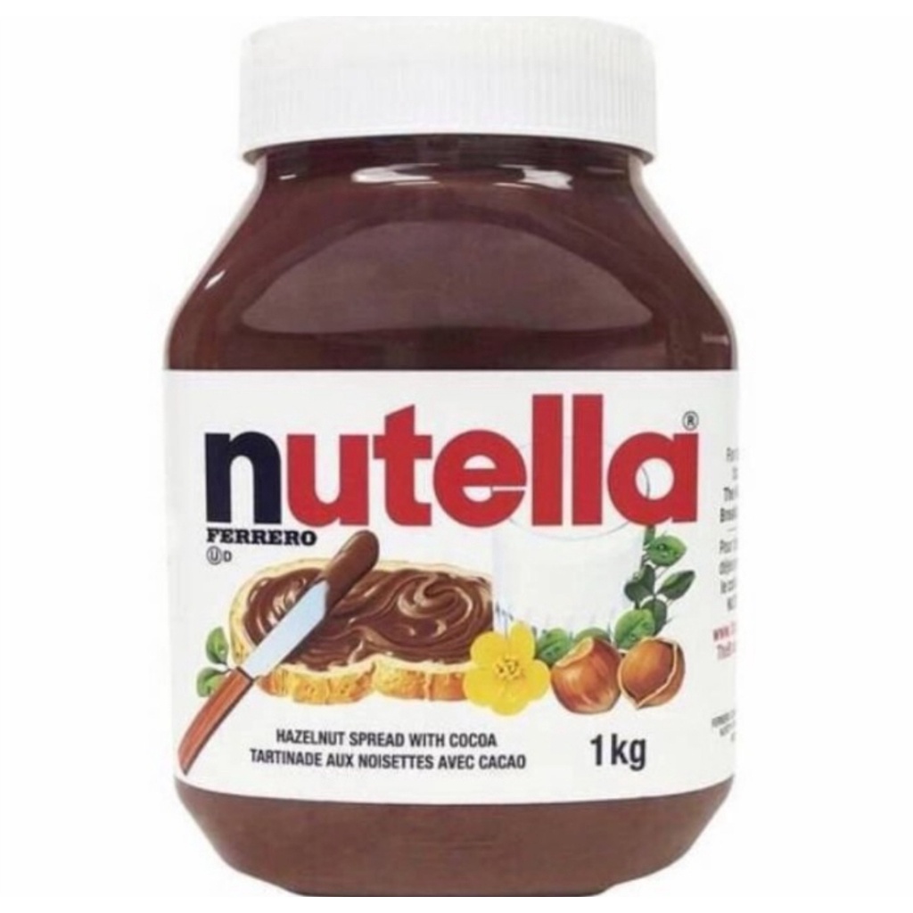 Nutella 1 kg Hazelnut Chocolate Spread Selai Roti Kacang Coklat