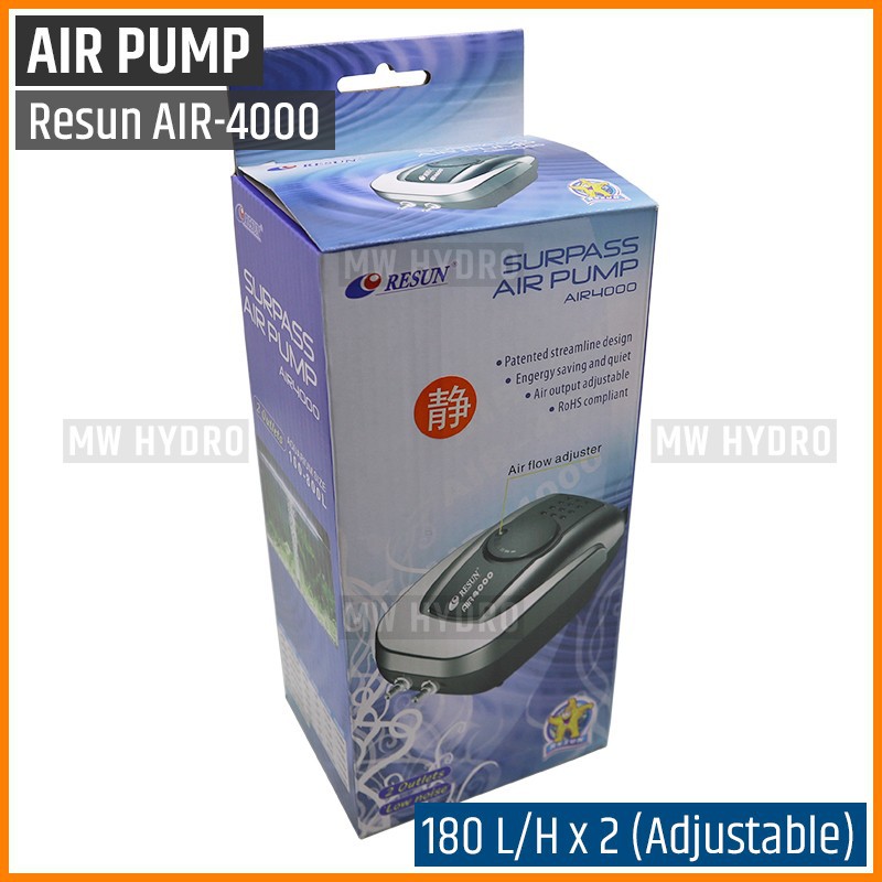 RESUN AIR-4000, Air Pump Low Noise, Aerator / Pompa Udara