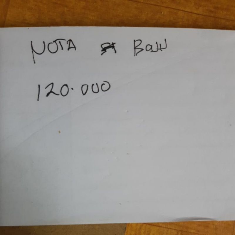 

nota pembelian baju 3 pcs x 40.000