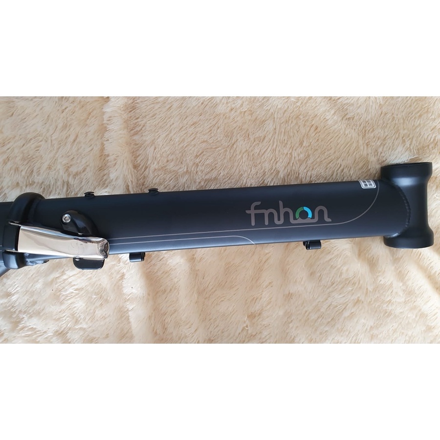 Frame Fork plus Handlepost Fnhon Storm V Brake 20 22 inch Warna HITAM DOFF Chromlly