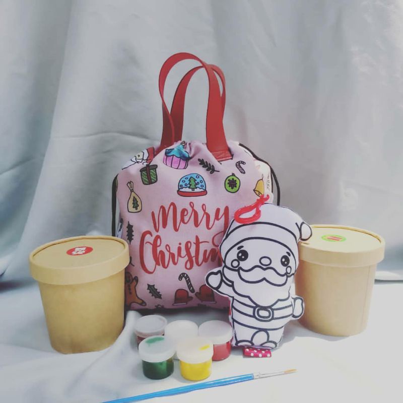 

Christmas Gift Set / Bingkisan Natal Anak / Hampers Natal Anak / DIY painting kit / Paint by number / Tas Natal