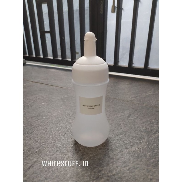 botol saus warna putih free label