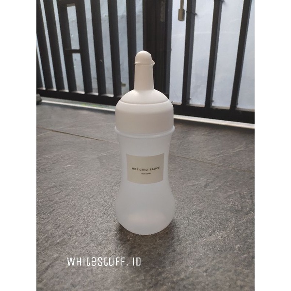 botol saus warna putih free label