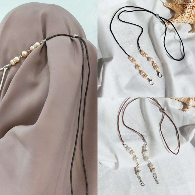 konektor 2in 1 strap masker mutiara air tawar