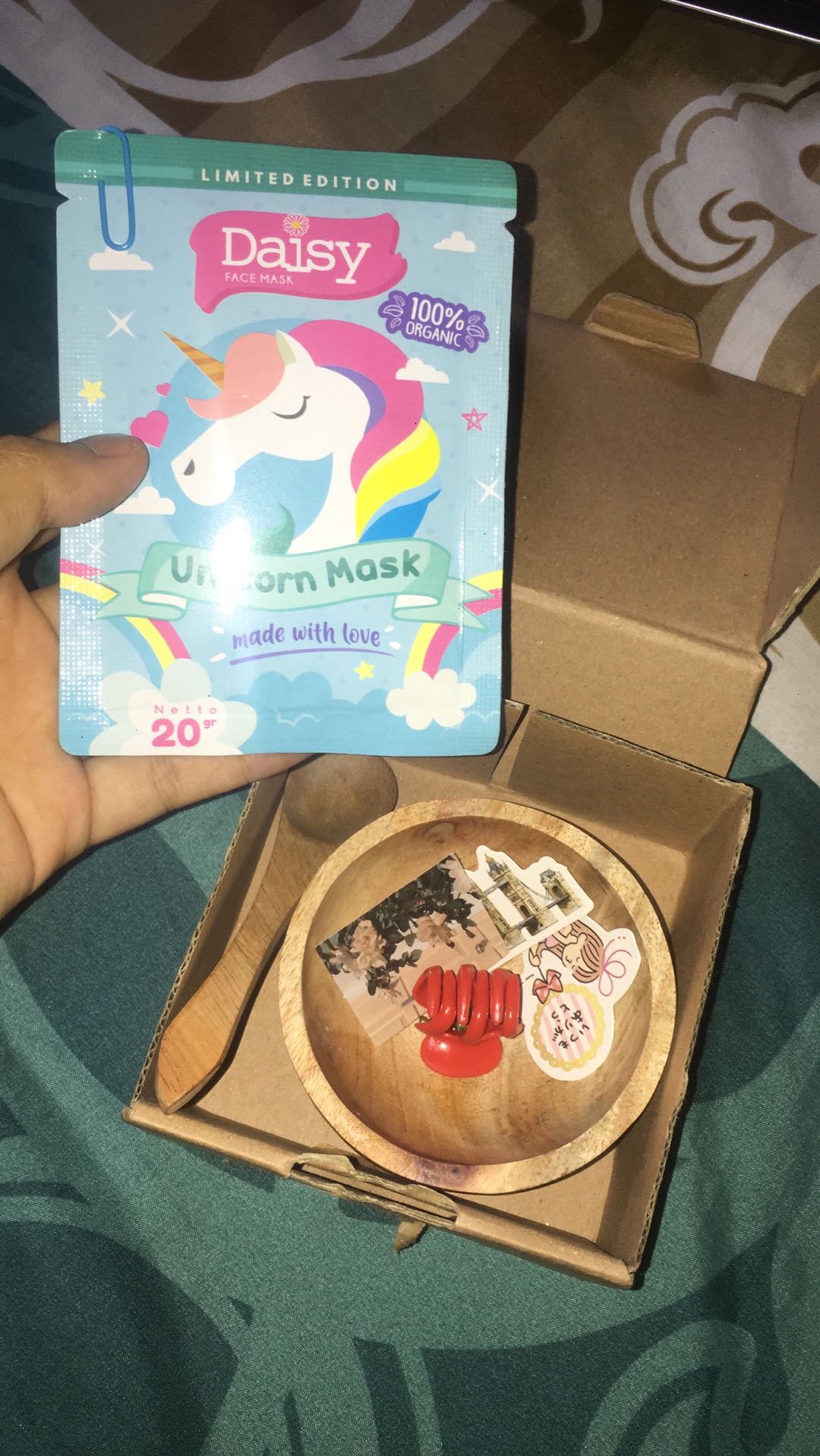 Set Mangkuk Masker Kayu Aesthetic (wooden Bowl Mask Set)