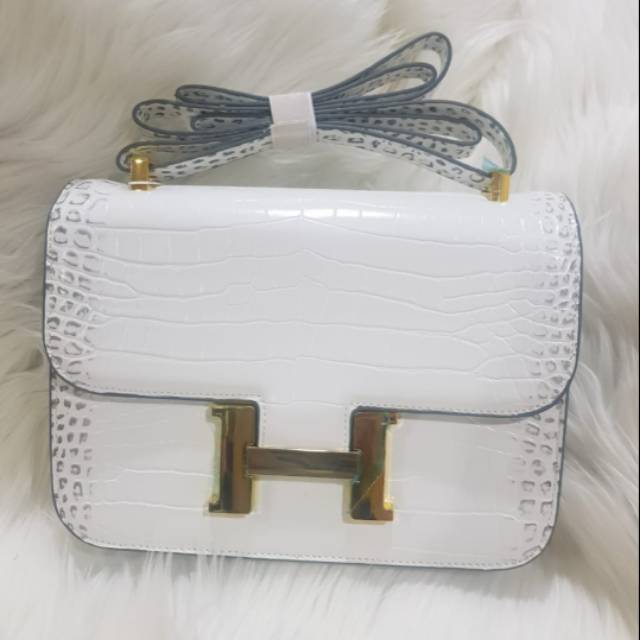 HERME CONSTANCE CROCO HIMALAYA SUPER GLOSY size 23 FULLSET BOX