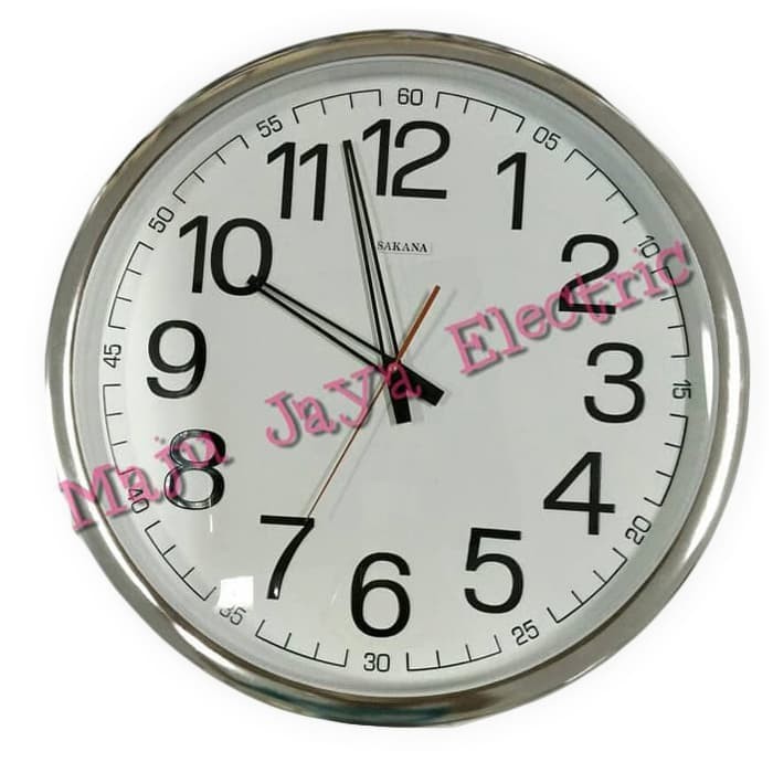 Star Seller Jam Dinding Sakana Besar ( Mesin 12888 )Diameter 50 cm Sentimeter 50cm Original