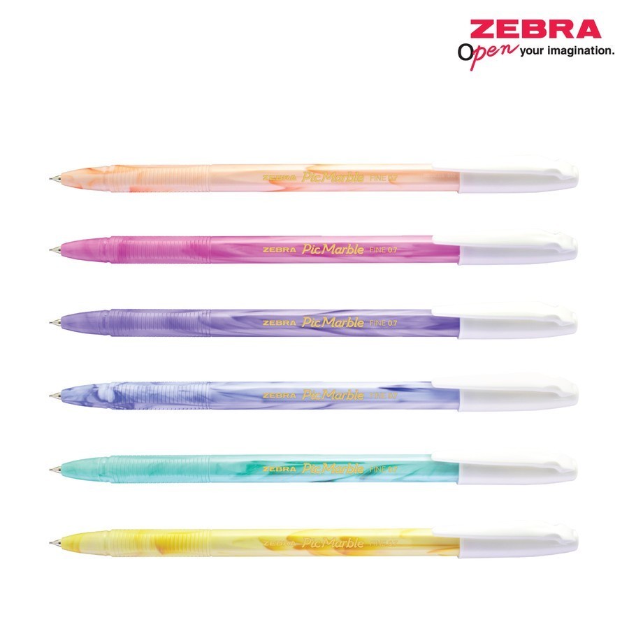 PULPEN / BOLPEN PICMARBLE 0.7 MM ZEBRA TINTA HITAM / PACK