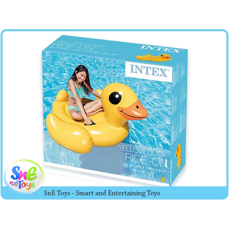 Pelampung Intex - Yellow Duck Ride-on 57556 Floaties