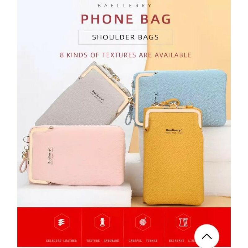 Tas selempang wanita dompet kulit ballery ori