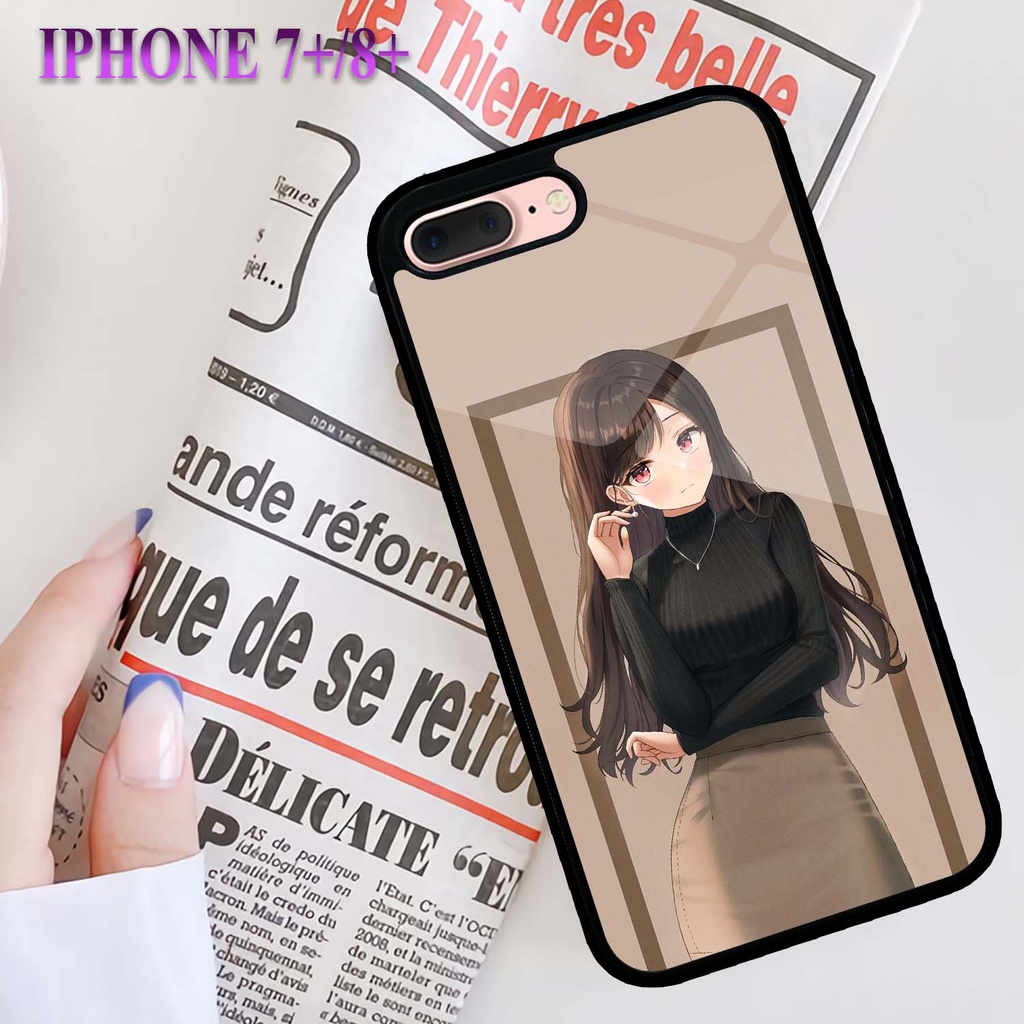 Case Kilau Iphone | 7 Plus | 8 Plus | Casing Hp Glossy | Motif Anime Wall