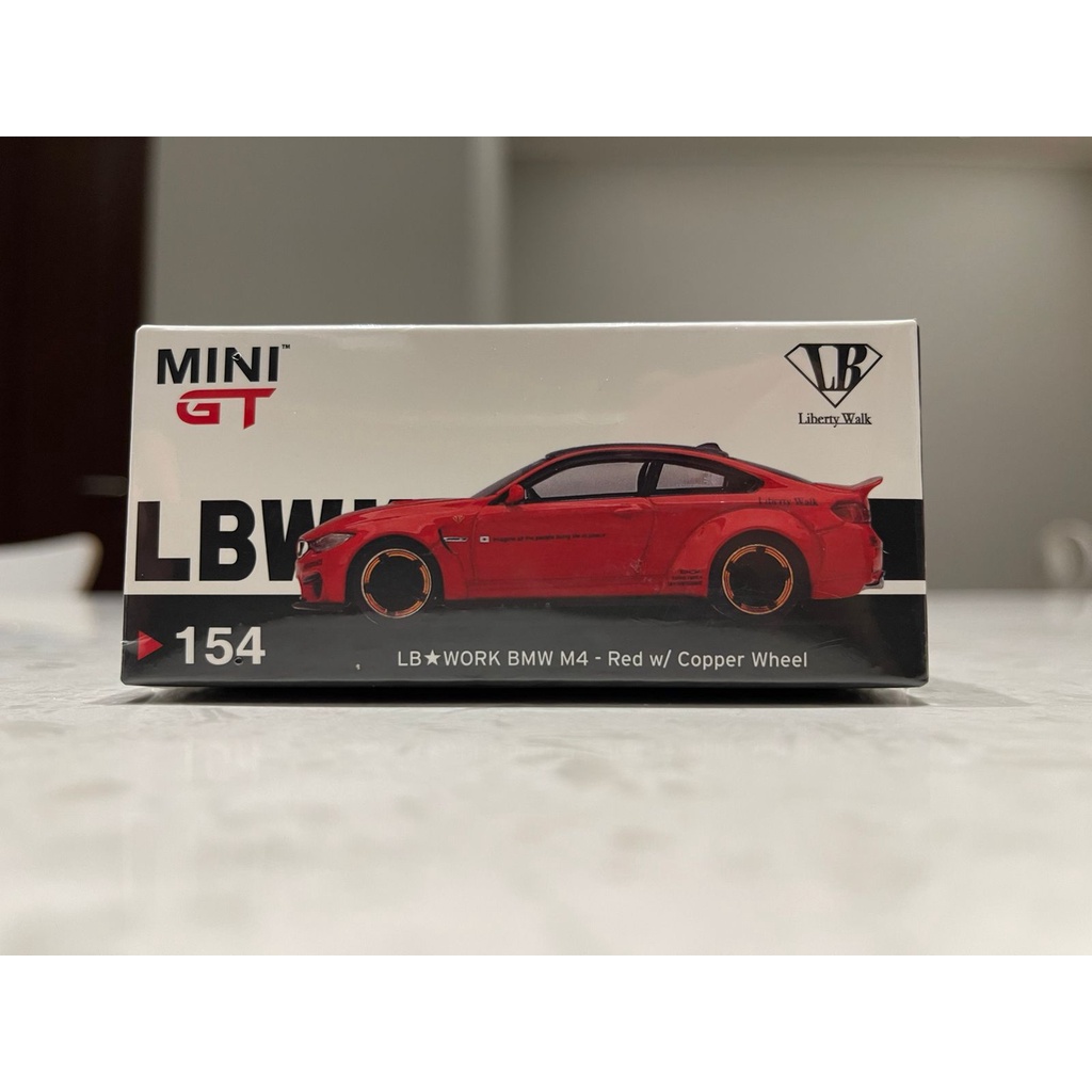 MiniGT Lbwk Bmw M4 liberty walk lb works Red copper wheel Mini GT