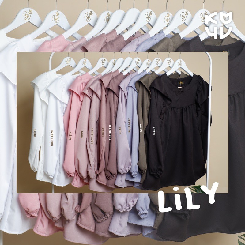 Koyu hijab Baju Atasan Kode Lily Top Blouse Hot Product