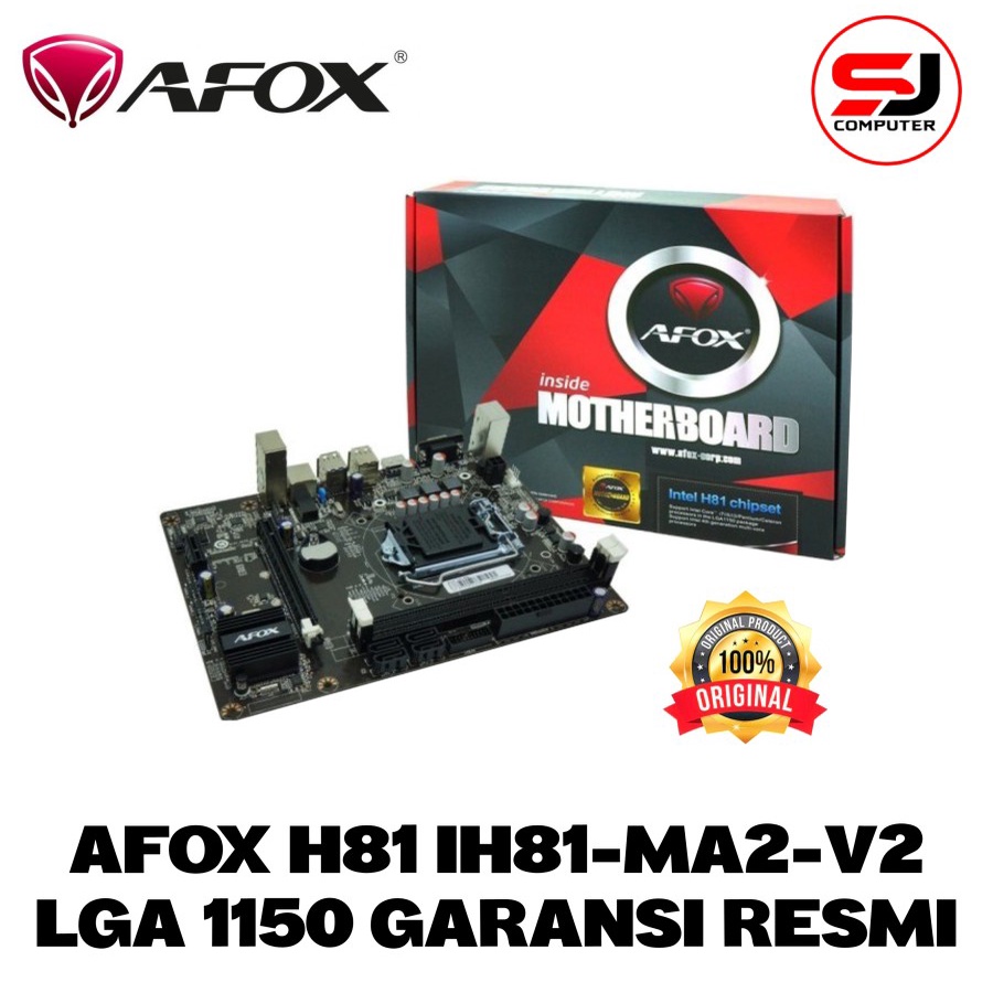 Motherboard Afox H81 LGA 1150 garansi 2 tahun resmi