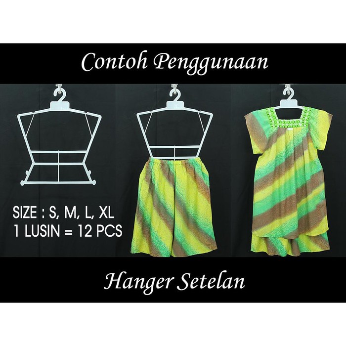 Hanger Setelan Size Dewasa Jumbo XL / Hanger Layang 16 Inch / Gantungan Setelan Baju(BH)