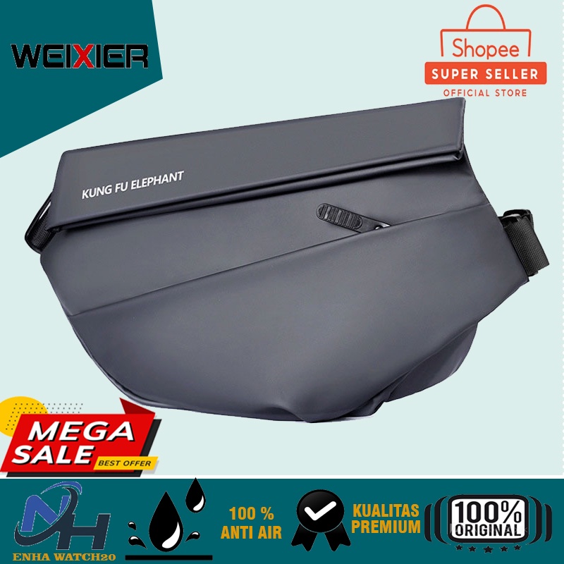 TAS TAHAN AIR -Tas Slempang Pria  : Waterproof Oxford Cloth WEIXIER KE2021 Tas Selempang Pria Anti A