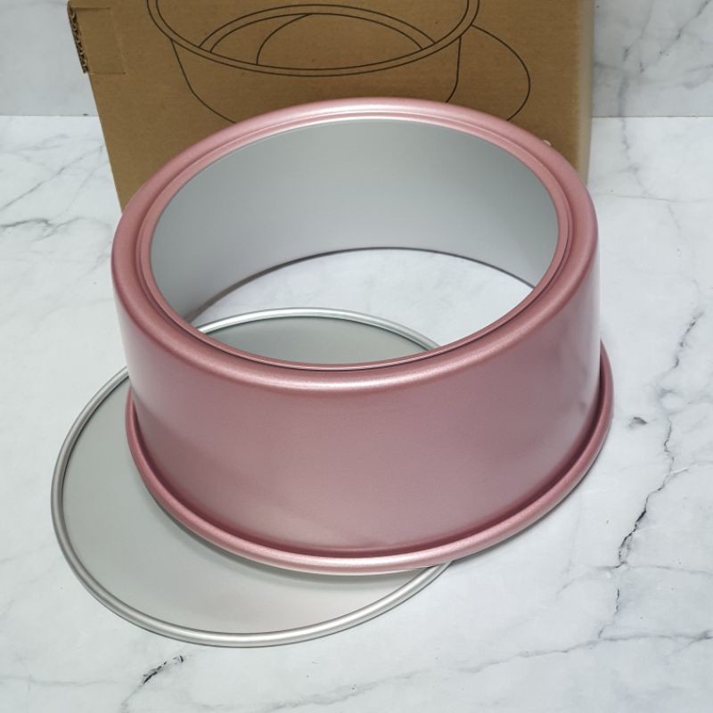 Chefmade wk9276 Pink 8inch anodized round chiffon bake cake / loyang bulat