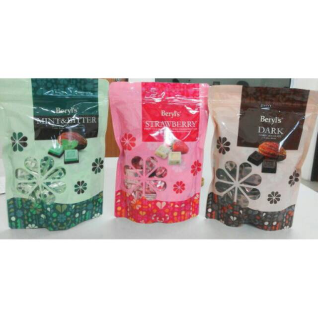 

COKLAT BERYLS BERYL'S 280GRAM MINT DARK.STRAWBERRY.DARK CHOCO