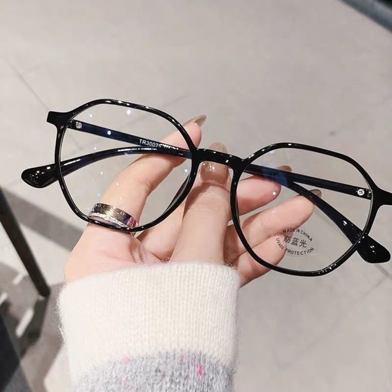 We Flower Chic Lensa Bening Kacamata Bingkai Persegi Untuk Wanita Pria Fashion Blue Light Blocking Eyewear Outdoor Fashion Glasses