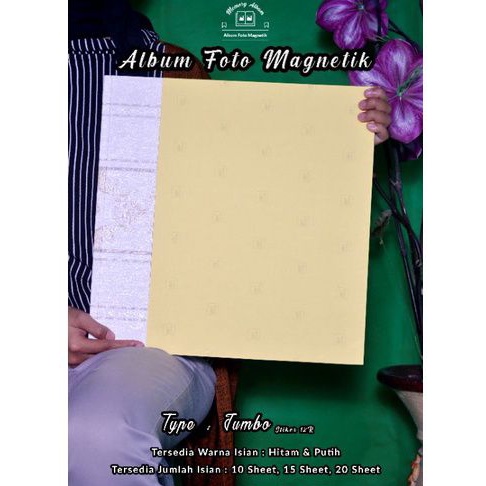 Album Foto Magnetik Jumbo Stiker 12R 20 Sheet Hitam