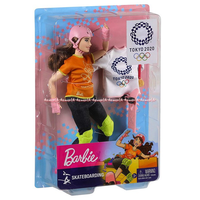 Barbie Skateboarding Tokyo Olimpiade 2020 Mainan Boneka Barbie