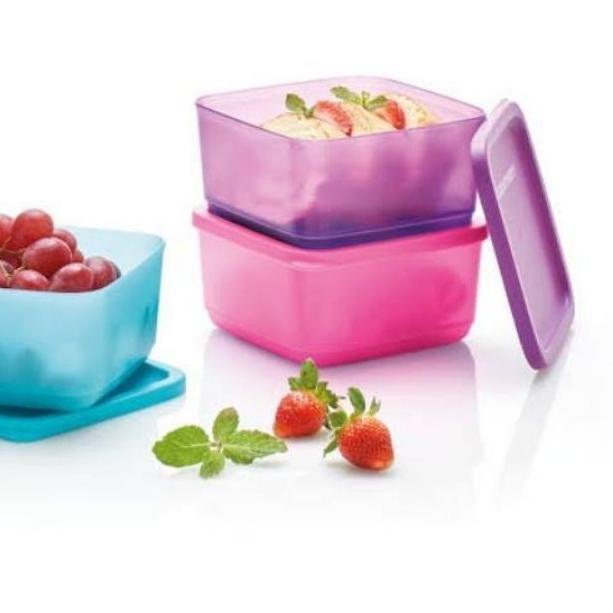 ✱ kotak makan tupperware tanpa sekat tempat bekal makan / buah dll ➩