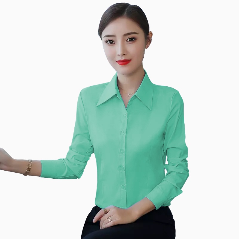 Kemeja lengan panjang wanita Gaya Korea model terbaru - XSHOP Zelene LS